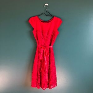 Red dress from the collection at Dress Barn